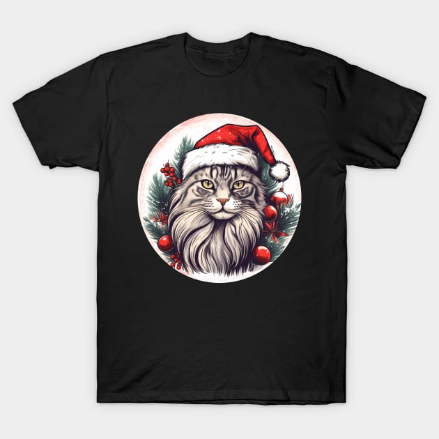 Maine Coon Cat Xmas, Love Cats T-Shirt by dukito